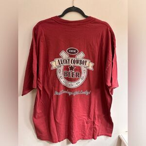 Lucky cowboy beer // “real cowboys get lucky”